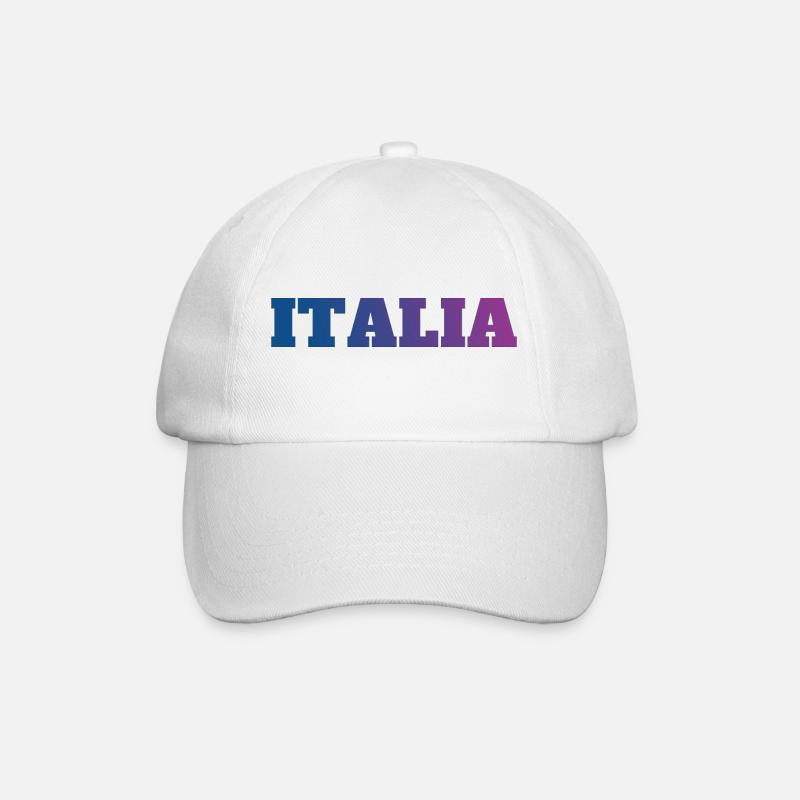 Italia - Baseballkappe - Weiß/Weiß