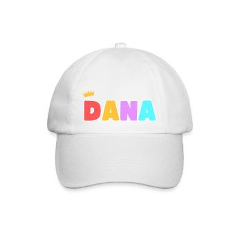 Dana! Personalisierbar - Baseballkappe - Weiß/Weiß - Vorne