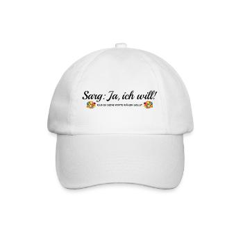 Coffin Yes, I do, funny saying bachelor party, marriage - Baseball Cap - white/white - Front