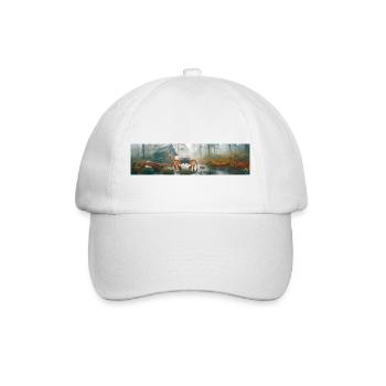 apocalypse giant crap in the foggy swamp - Baseball Cap - white/white - Front