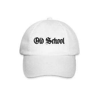 old school - Baseballkappe - Weiß/Weiß - Vorne