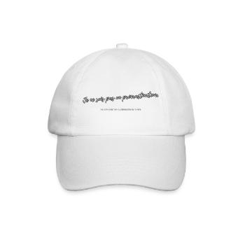 Procrastinateur - Casquette classique - blanc/blanc - Devant