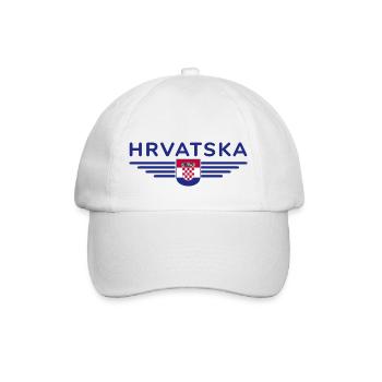 J’aime la Croatie, T-shirt design de style élégance - Casquette classique - blanc/blanc - Devant