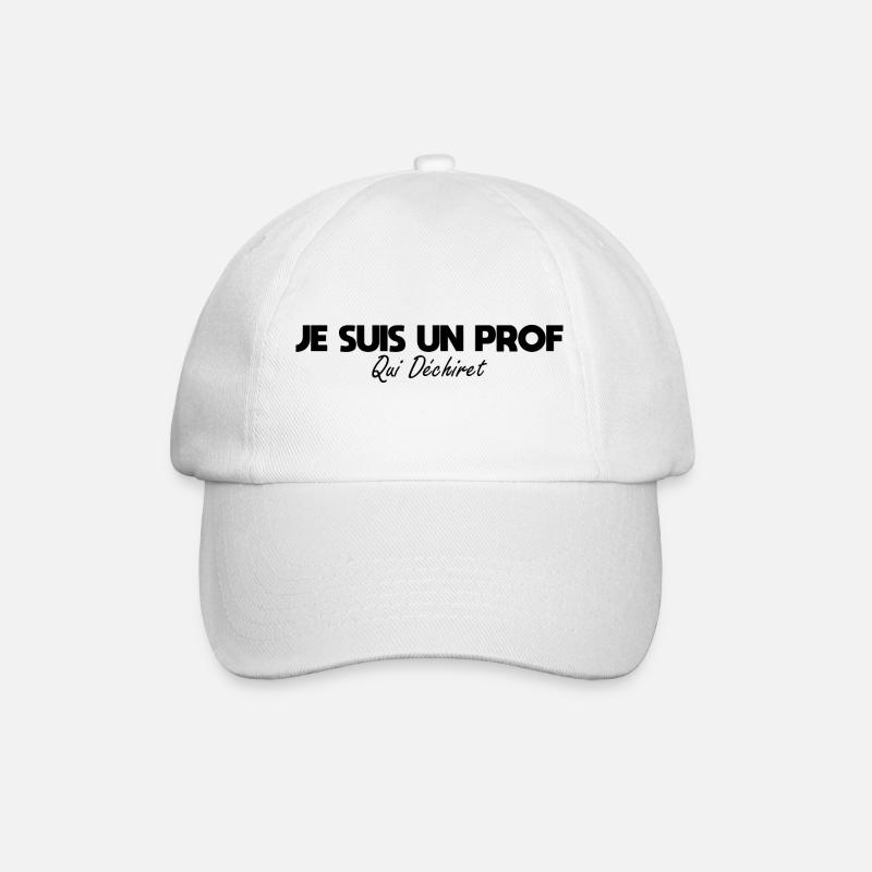 Je suis un prof qui déchire - Casquette classique - blanc/blanc