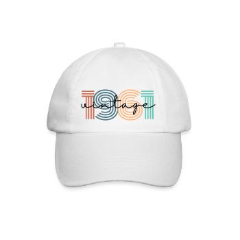 1961 vintage rétro - Casquette classique - blanc/blanc - Devant