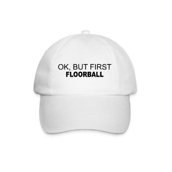 Floorball Ballsport Innebandy Unihockey - Baseballkappe - Weiß/Weiß - Vorne