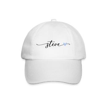 Steve Name Police de calligraphie - Casquette classique - blanc/blanc - Devant