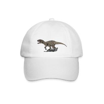 Dinosaurier // Illustration - Baseballkappe - Weiß/Weiß - Vorne