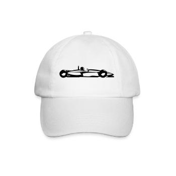racing car - Baseball Cap - white/white - Front