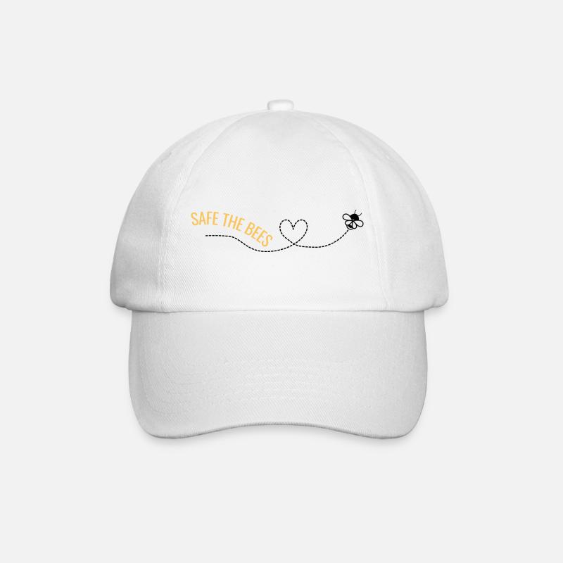 Safe the Bees - Baseballkappe - Weiß/Weiß