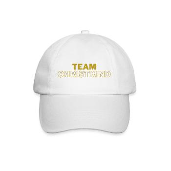 Team Christkind - Gold Design - Baseballkappe - Weiß/Weiß - Vorne