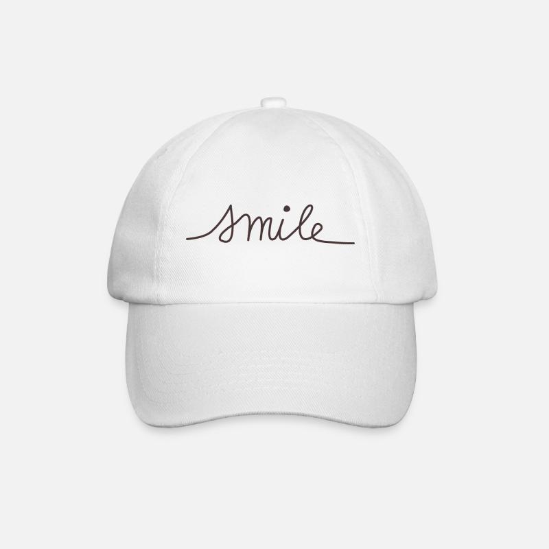 Smile - Baseballkappe - Weiß/Weiß