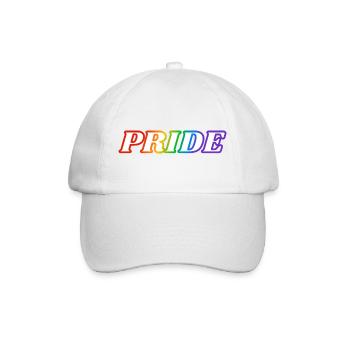 PRIDE rainbow LGBTQ gay - Baseball Cap - white/white - Front