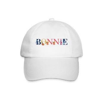 BONNIE name adorned with flowers - Baseball Cap - white/white - Front
