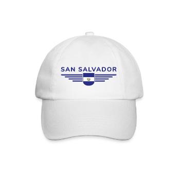 Conception du t-shirt San Salvador - Casquette classique - blanc/blanc - Devant
