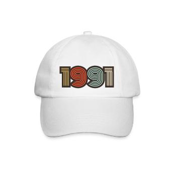 1991 rétro vintage - Casquette classique - blanc/blanc - Devant