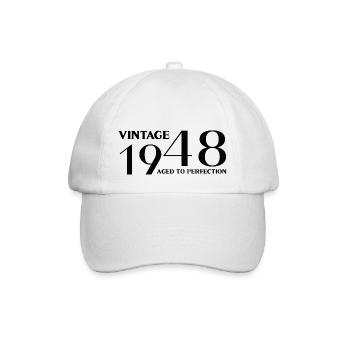 Vintage 1948 aged to perfection - Casquette classique - blanc/blanc - Devant