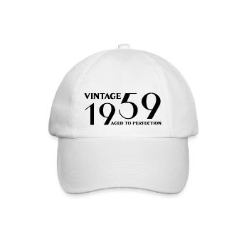 Vintage 1959 aged to perfection - Casquette classique - blanc/blanc - Devant