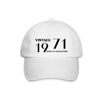 Vintage 1971 aged to perfection - Casquette classique - blanc/blanc - Devant