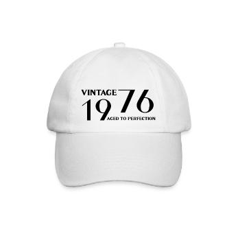 Vintage 1976 aged to perfection - Baseball Cap - white/white - Front