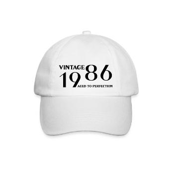 Vintage 1986 aged to perfection - Casquette classique - blanc/blanc - Devant