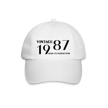 Vintage 1987 aged to perfection - Casquette classique - blanc/blanc - Devant