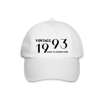 Jahrgang 1993 bis zur Perfektion gereift - Baseballkappe - Weiß/Weiß - Vorne