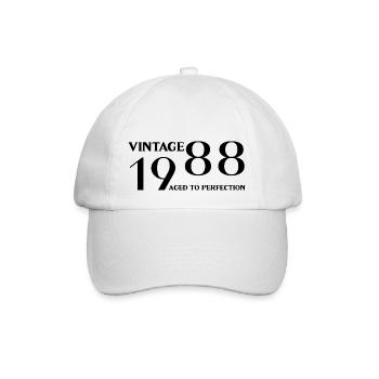 Vintage 1988 aged to perfection - Casquette classique - blanc/blanc - Devant