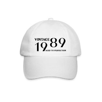 Vintage 1989 aged to perfection - Casquette classique - blanc/blanc - Devant