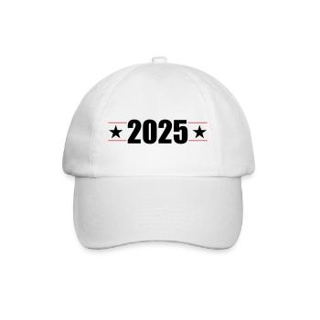 2025 Jahr - Baseballkappe - Weiß/Weiß - Vorne