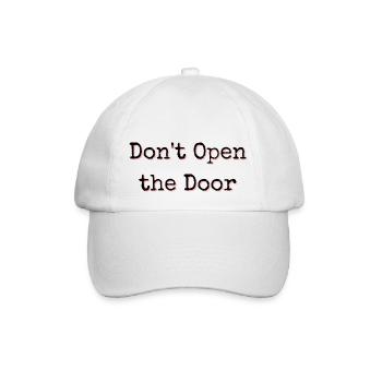 Don't Open the Door - Gruseliger Horror Schriftzug - Baseballkappe - Weiß/Weiß - Vorne
