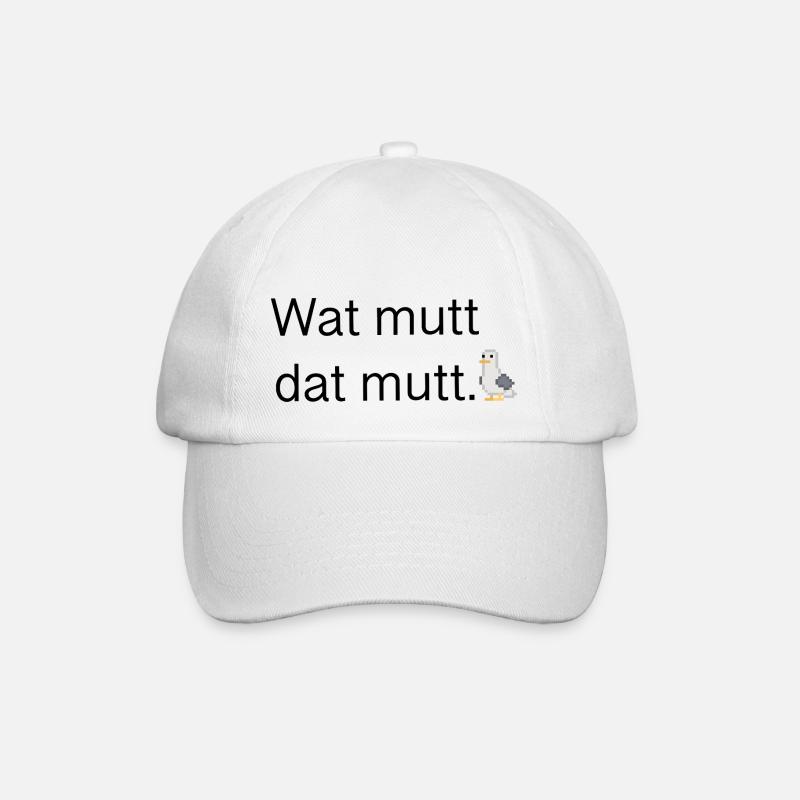 Wat mutt dat mutt - Baseballkappe - Weiß/Weiß