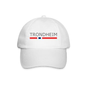 Norway Flag - Trondheim - Norge - Norwegen - Baseball Cap - white/white - Front