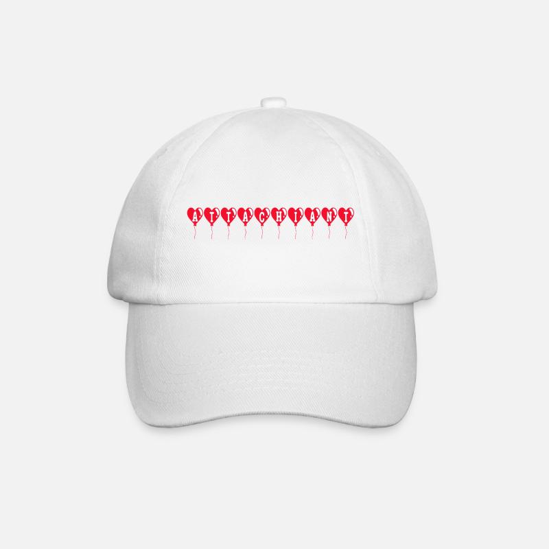 Tying Heart Balloons - Baseball Cap - white/white
