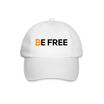 Bitcoin Be Free - Baseballkappe - Weiß/Weiß - Vorne