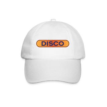 Disco Neon Retro Badge - Baseball Cap - white/white - Front