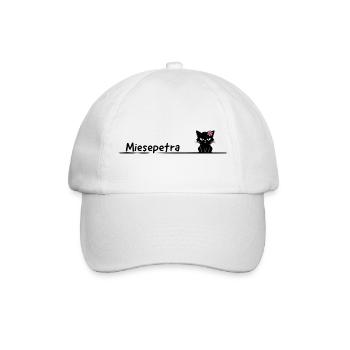 Miesepetra – Drôle de chat Jeu de mots Petra - Casquette classique - blanc/blanc - Devant