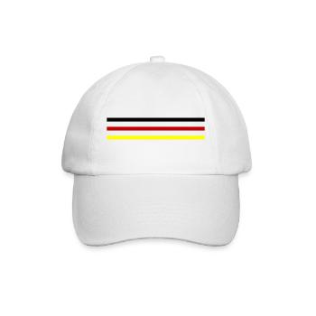 Deutschland Linie Fahne - Baseballkappe - Weiß/Weiß - Vorne