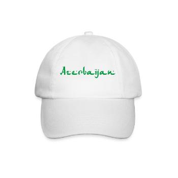 Azerbaijan Aserbaidschan - Baseball Cap - white/white - Front