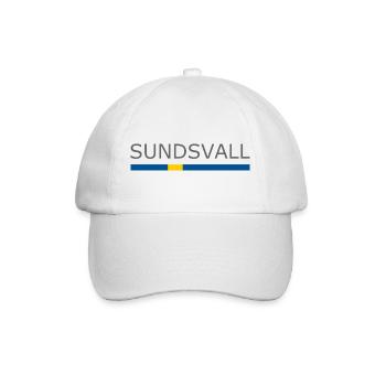 Sweden Flag - Sundsvall - Sverige - Schweden - Baseballkappe - Weiß/Weiß - Vorne