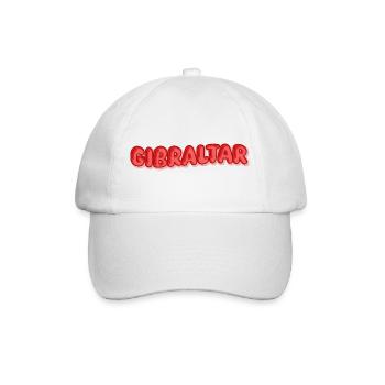 Geschenk für Gibraltar - Baseballkappe - Weiß/Weiß - Vorne
