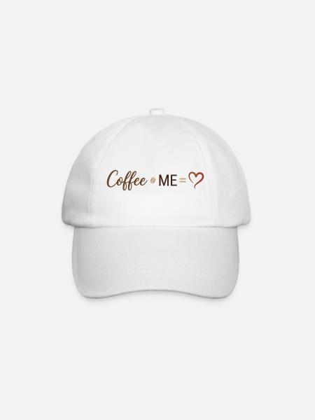 Coffee & Me - Liebe zum Kaffee Design - Baseballkappe - Weiß/Weiß