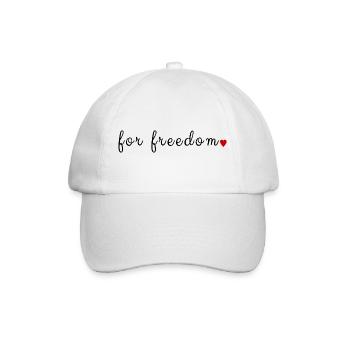 Haut graphique vintage de justice patriotique For Freedom - Casquette classique - blanc/blanc - Devant