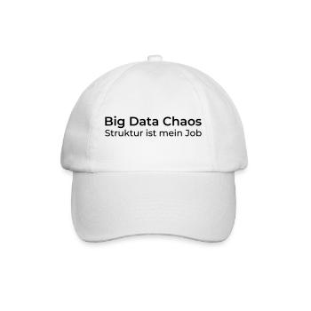 Big Data Chaos – La structure est mon travail - Casquette classique - blanc/blanc - Devant