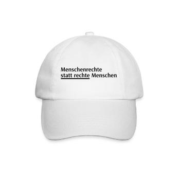 Blocage des Paroles sur les droits de l’homme - Casquette classique - blanc/blanc - Devant