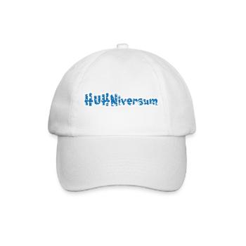 HUHNiversum Hühner Fans -  Hahn - Gockel - Bio - Baseballkappe - Weiß/Weiß - Vorne