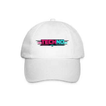 Techno Neon Puls - Baseballkappe - Weiß/Weiß - Vorne