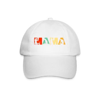 Mama Farmer Retro Vintage Silhouette Slogan - Baseballkappe - Weiß/Weiß - Vorne