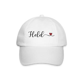 Hero at heart - Baseball Cap - white/white - Front