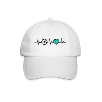 Battement de cœur du football kazakhstan Kazakhstan - Casquette classique - blanc/blanc - Devant